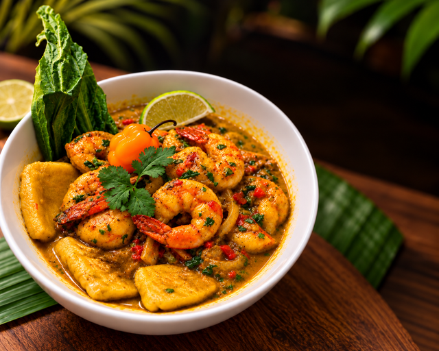 Curry Shrimp & Dumplings.