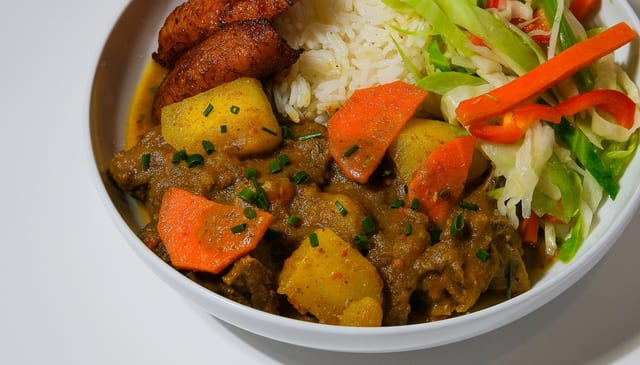 Curry Goat Bowl.